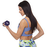 Гантель для фітнесу  Веселка  1шт 2,5кг кольори в асортименті, фото 4