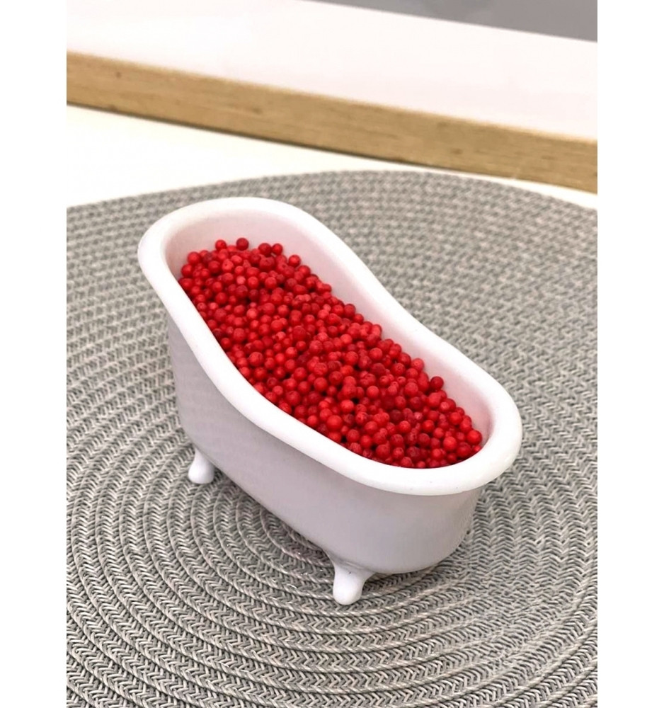Пінопластові кульки червоні 2-4 мм, 8 грам (Китай)