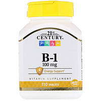Тиамин 21st Century B-1 100 mg 110 Tabs CEN-21151