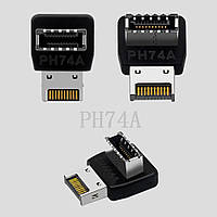 USB-переходник Type-C с внутренним разъемом, адаптер USB 3.1 Type-E,90 градусов, для материнской платы