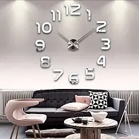 Настенные 3D часы 120 см серые ZH002 (GREY002)