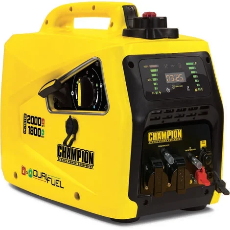 Генератор-інвертор Champion 82001-DF-EU, газ-бензин. Купити бензиновий генератор на 2 кВт для приватного будинку