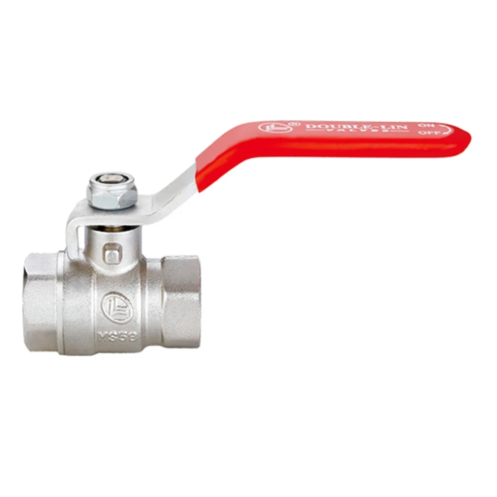 Кран латунний шаровий Base 1" різьба В/В ручка Double-lin (78-065), фото 1