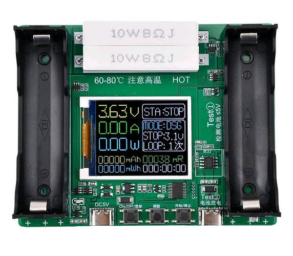 Цифровой тестер измеритель емкости мощности аккумуляторов 18650 XH-M239 ...