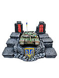 Штоф "Український танк Т-64 БВ" №2 декоративна підставка для алкоголю, тематичний Міні Бар, фото 2
