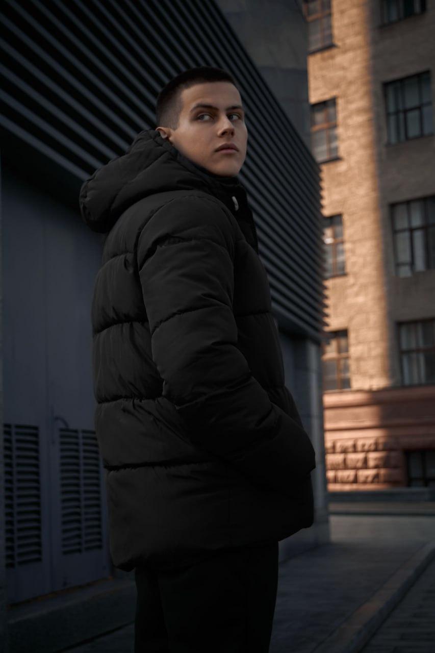 Куртка Зима Jordan Чоловіча Чорна Біо Пух Дута Молодіжна, Куртка ...