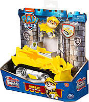 Щенячий патруль Рыцари спасатели. Автомобиль с фигуркой Крепыш. Paw Patrol Rescue Knights Rubble Vehicle