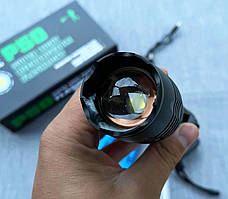 Яскравий акумуляторний ліхтар Police BL-P08-P50 надпотужний світлодіодний із зумом T6 18650, фото 3
