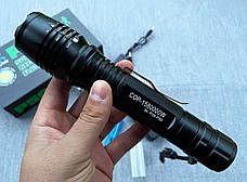Яскравий акумуляторний ліхтар Police BL-P08-P50 надпотужний світлодіодний із зумом T6 18650, фото 3