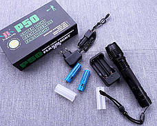 Яскравий акумуляторний ліхтар Police BL-P08-P50 надпотужний світлодіодний із зумом T6 18650, фото 2