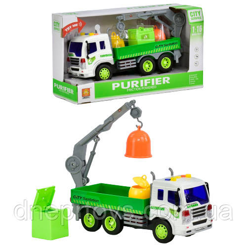 Інерційна машина «Сміттєвоз» зі звуковими та світовими ефектами (WY320С), фото 1