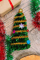 Елочка с украшениями для декора новогоднего стола 7*16 см