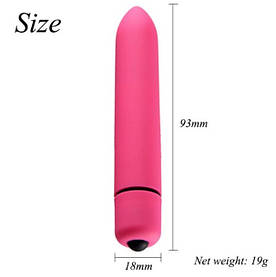 Компактний міні вібратор, ВіброКуля з 10 режимами вібрації рожевий