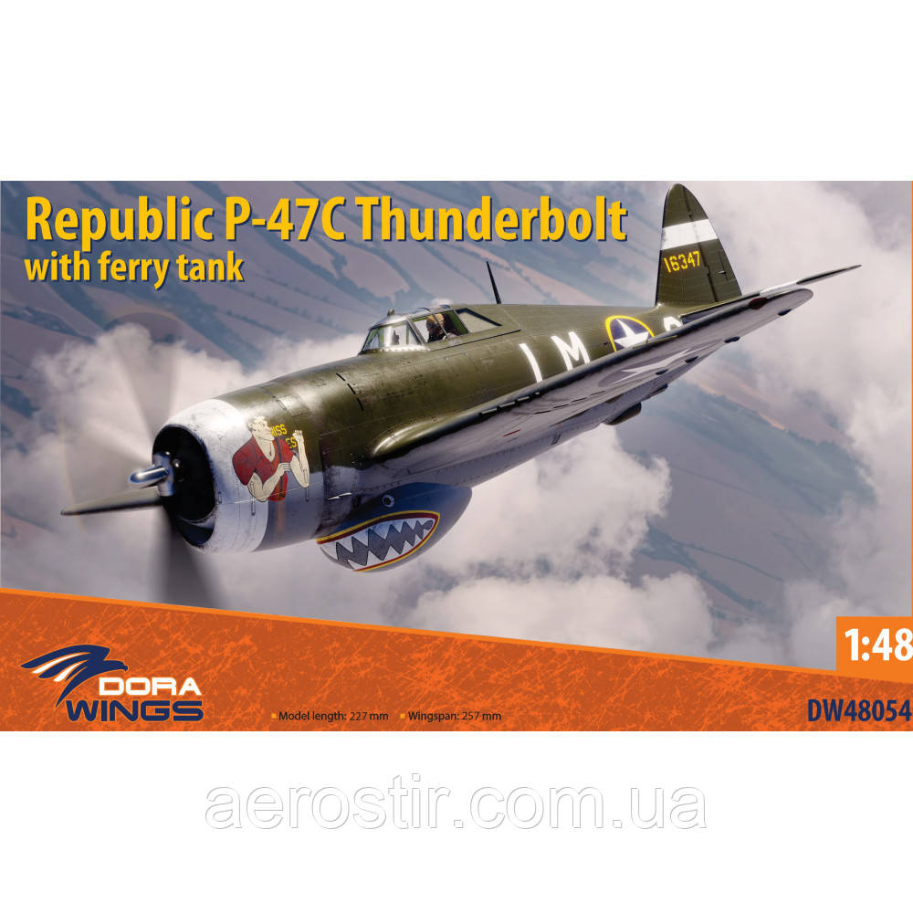 P-47C Thunderbolt з додатковим паливним баком 1/48 DORA WINGS 48054