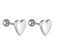 Серьги Andronova Jewelry Glazed heart Серебряное украшение Серьги серебряные с эмалью