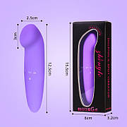 Мінівібратор SEXUAL LOVE для стимуляції клітора зі скошеною головкою фіолетовий
