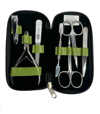 Манікюрний набір KDS 04-7105, 7 предметів, набір для манікюру кусачки ножиці пінцет пилочка, фото 1