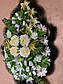 Вінок ритуальний із штучних квітів (Хвиля широка №5), розмір 175*75 см, доставка по Україні., фото 4