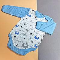 Бавовняний утеплений бодік на кнопочках 80 розмір