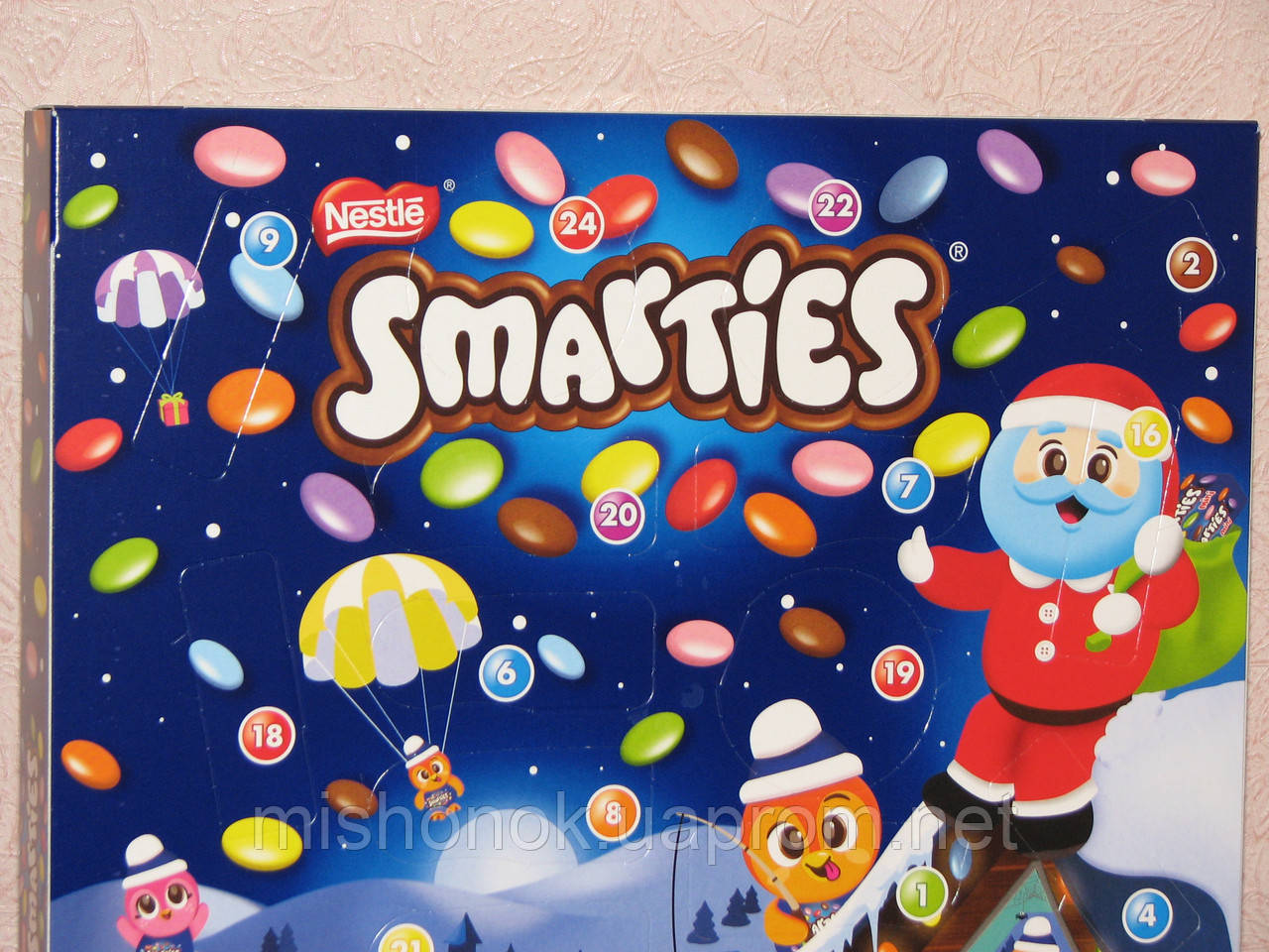 Новогодний адвент календарь большой Smarties 335 г 38 х 26 см - фото 4 - id-p2023219514