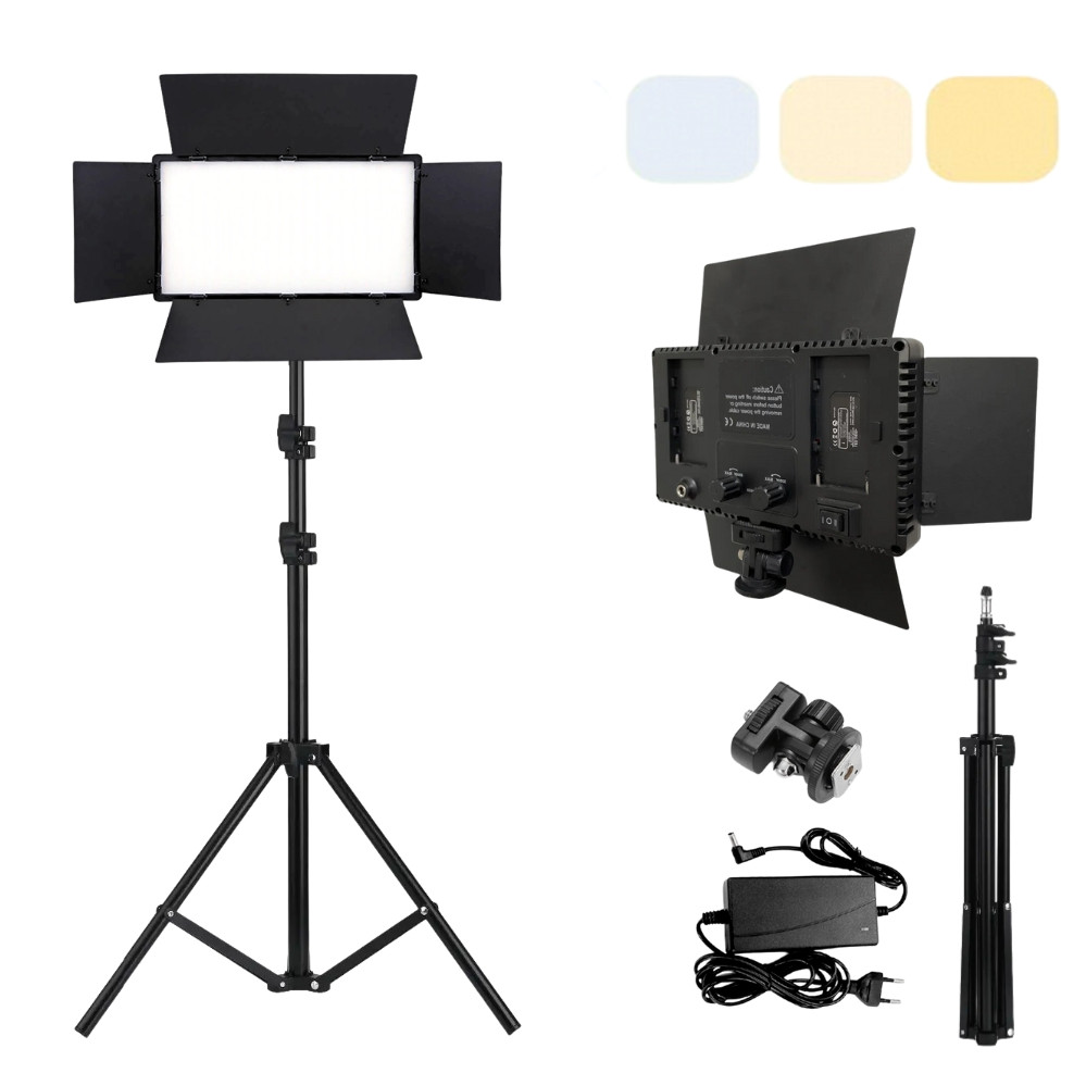 Світлодіодна прямокутна лампа U800 зі штативом 2м портативне LED відеосвітло 29х17см для фото та відеозйомки, фото 1