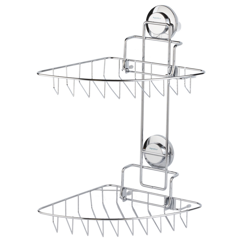 Кошик на вакуумних присосках подвійний s38 212×252×373 мм ТМ AQUATICA, фото 1