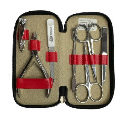 Манікюрний набір KDS 04-7105, 7 предметів, набір для манікюру кусачки ножиці пінцет пилочка, фото 1