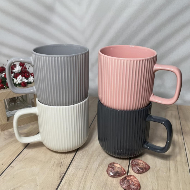 Матовий керамічний кухоль Helios Матовий дотик для чаю 350 мл (2645), фото 1