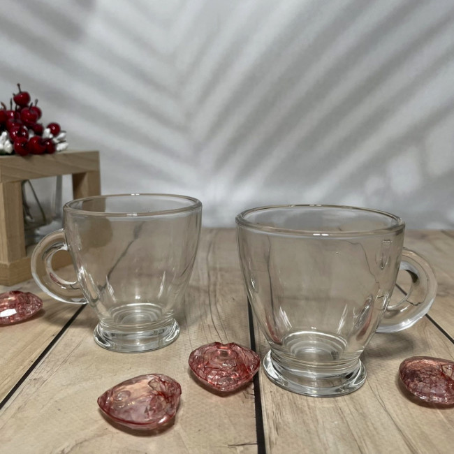 Набір скляних чашок Helios Еспресо для кави 90 мл 6 шт (P-139), фото 1