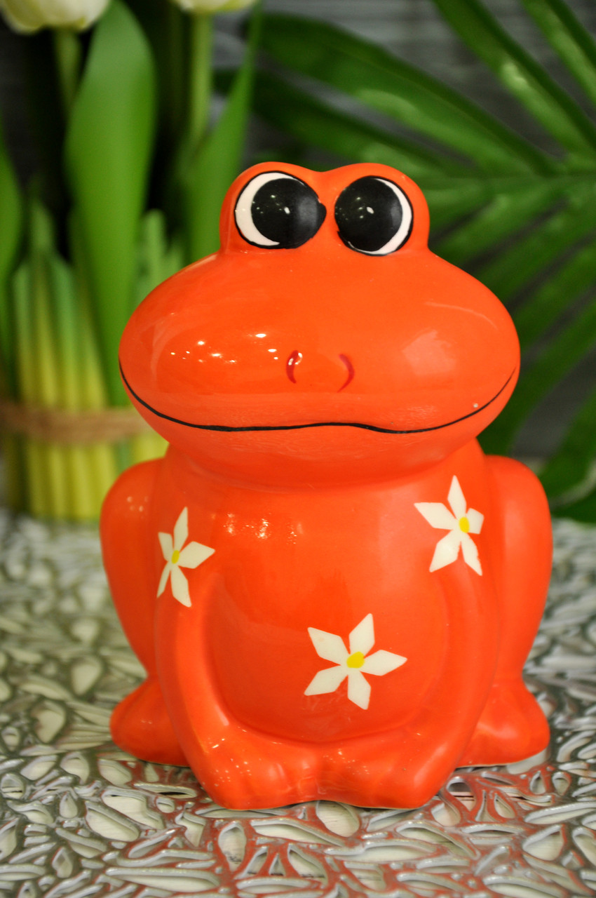 Скарбничка керамічна "Жабка", 13 см, фото 1