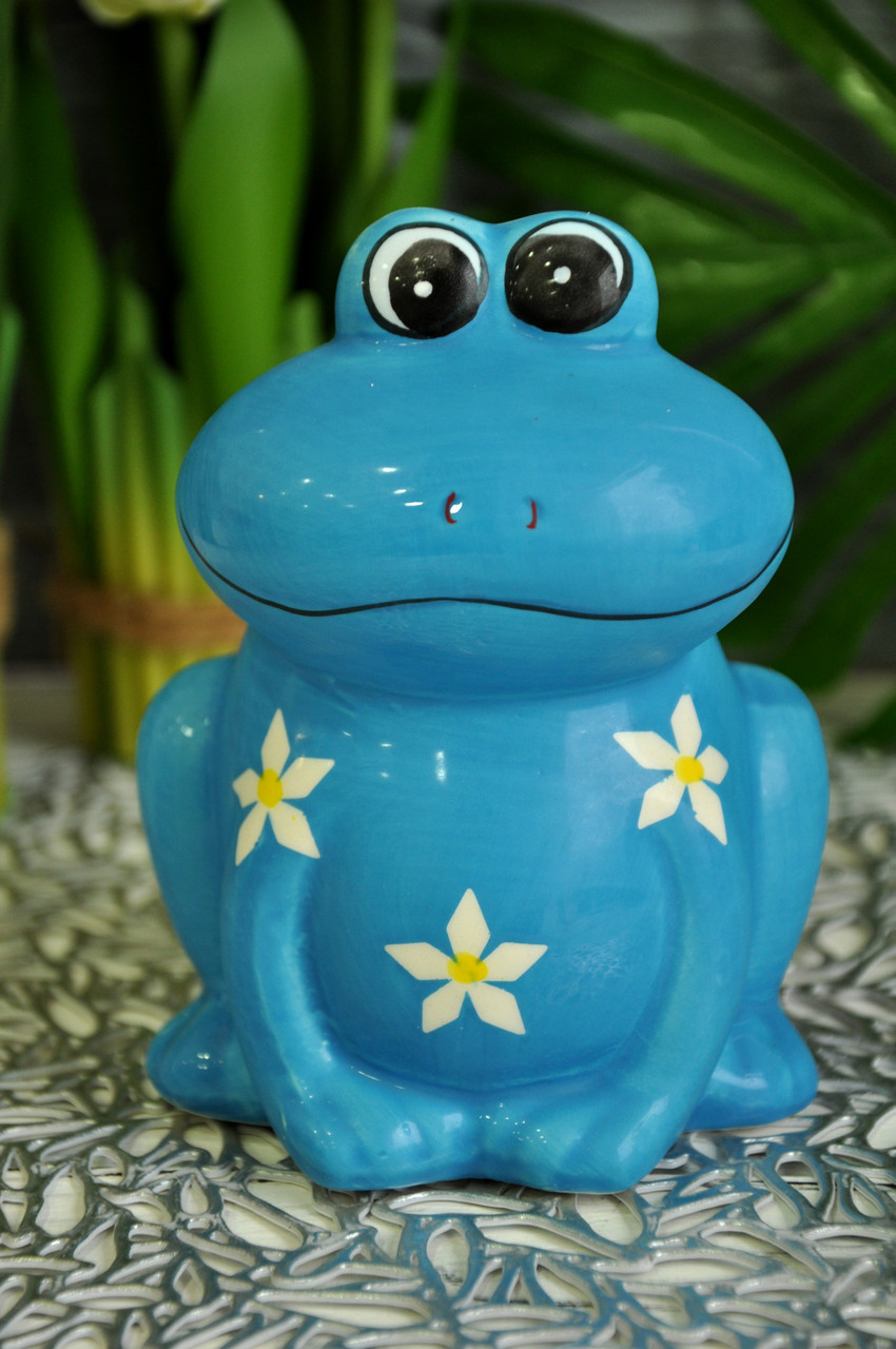 Скарбничка керамічна "Жабка", 13 см, фото 1