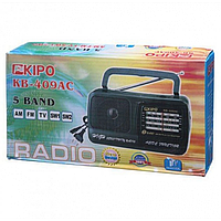 Тор! Радиоприемник радио FM ФМ KIPO KB-409AC Aux Чёрный