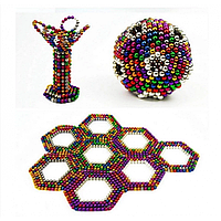 Тор! Неокуб Neocube 216 шариков 5мм в металлическом боксе (разноцветный)