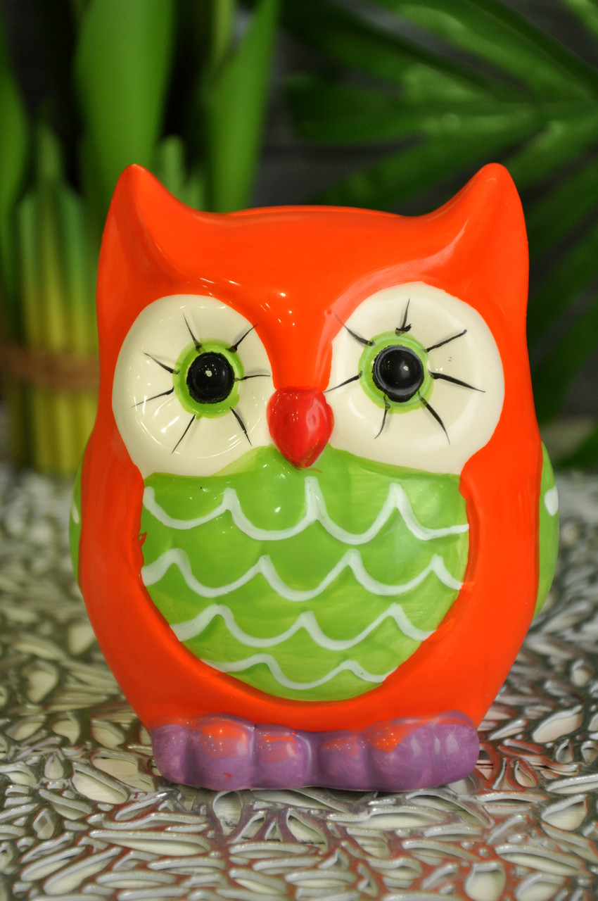 Скарбничка керамічна "Совушка", 10 см, фото 1