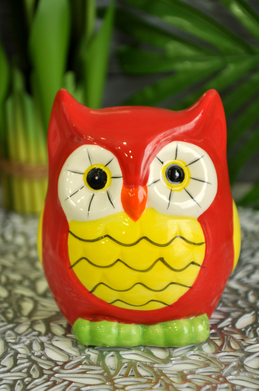 Скарбничка керамічна "Совушка", 10 см, фото 1