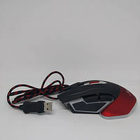 Тор! Игровая проводная мышь USB JEDEL GM740 с подсветкой 3200dpi мышка Чёрная с красным