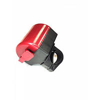 Тор! Звонок на велосипед электронный на батарейках Bicycle Speaker JY-575J Красный