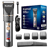 Тор! Профессиональная беспроводная машинка для стрижки волос Kemei KM-5073 триммер для бороды и усов Turbo