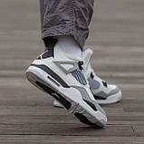 Чоловічі кросівки на хутрі Air Jordan Retro 4 White/Grey, фото 10