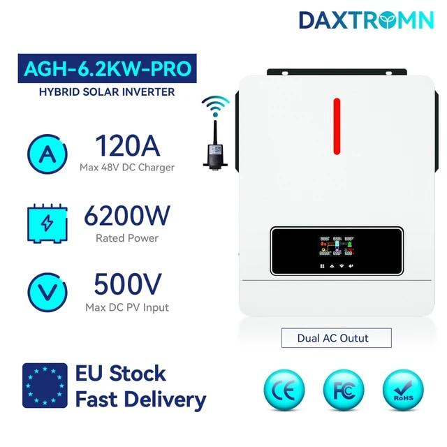 Інвертор гібридний DAXTROMN 48V 6.2KW 120A MPPT з WIFI модулем в наявності, фото 1