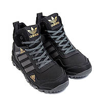 Шкіряні зимові ботинки Adidas чорні