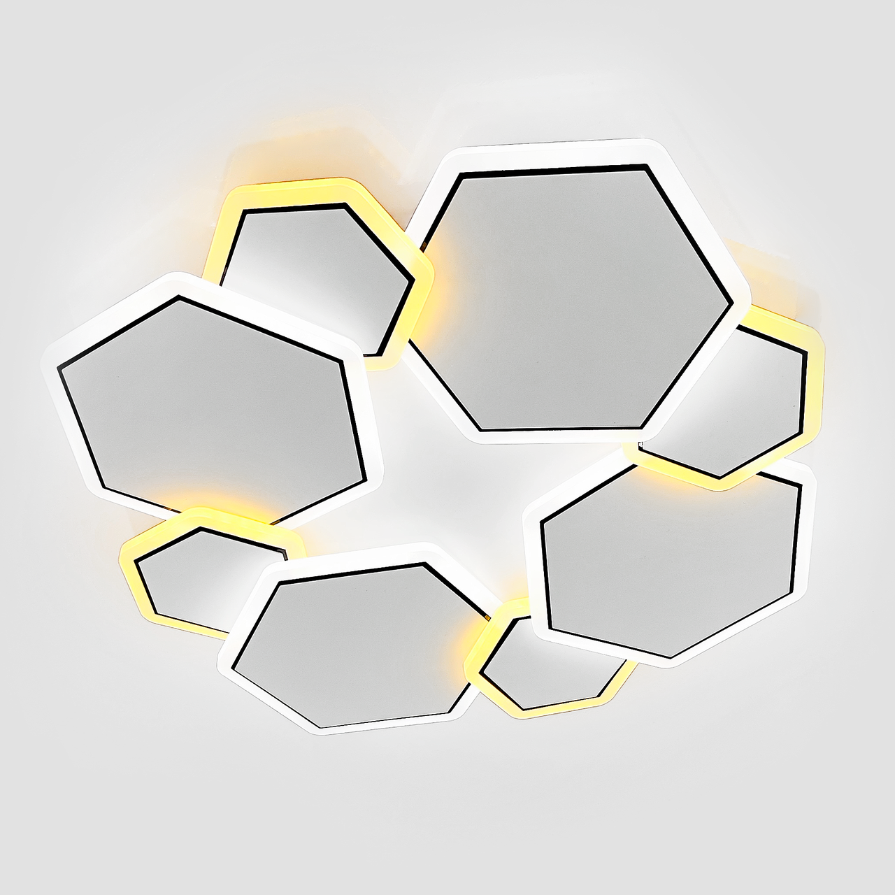 Світлодіодна LED-люстра до 15 м2 для натяжної стелі (Z3-YH1336/112W WT+BK), фото 1