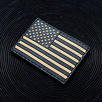 Тактический шеврон флаг USA (США) золотой