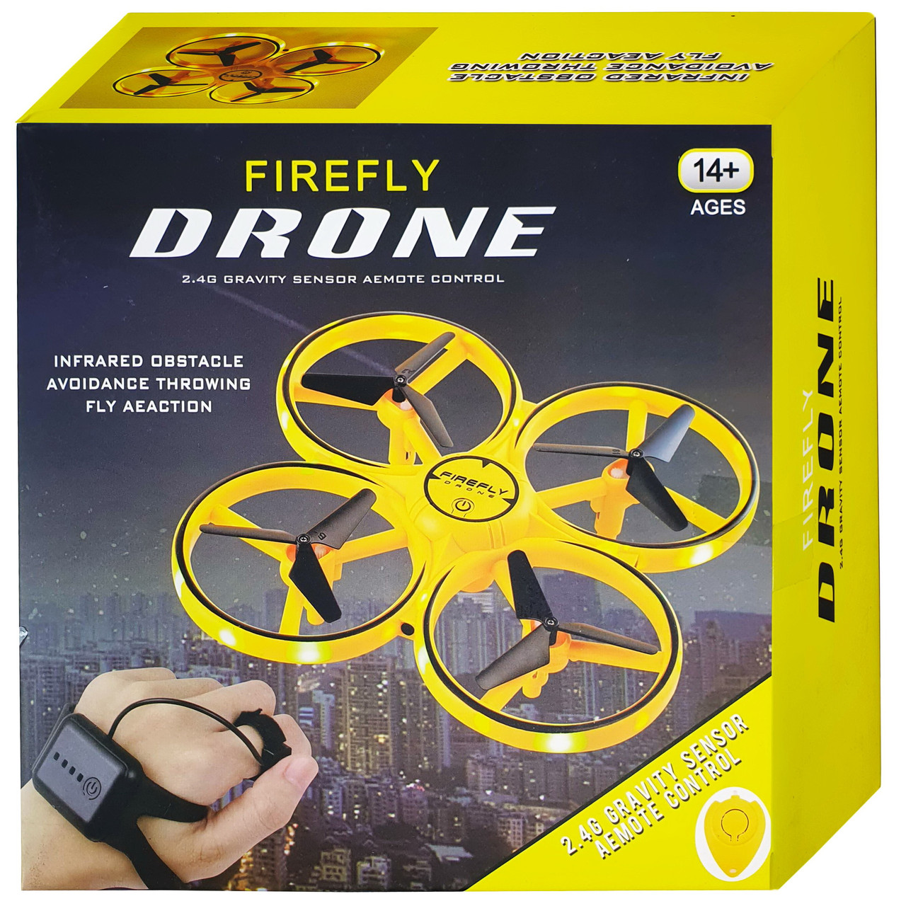 Квадрокоптер дрон с сенсорным управлением на руке Firefly Drone TRACKER DRON Pro Original (36) - фото 6 - id-p1333423092