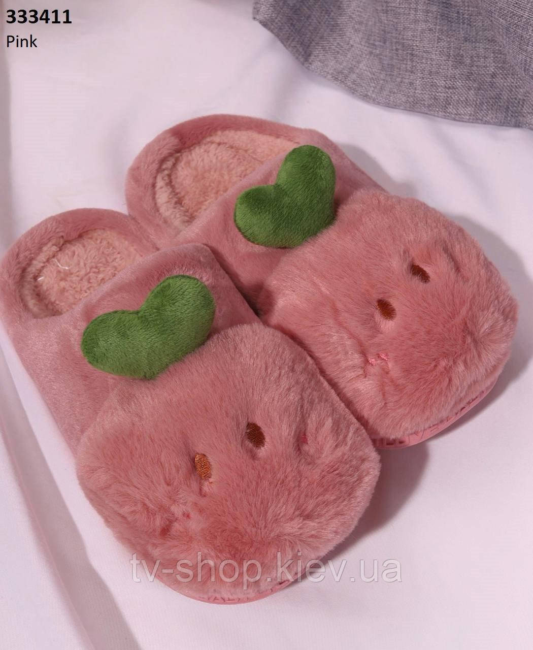 Тапочки дитячі хутро Полуничка 28-33, фото 1
