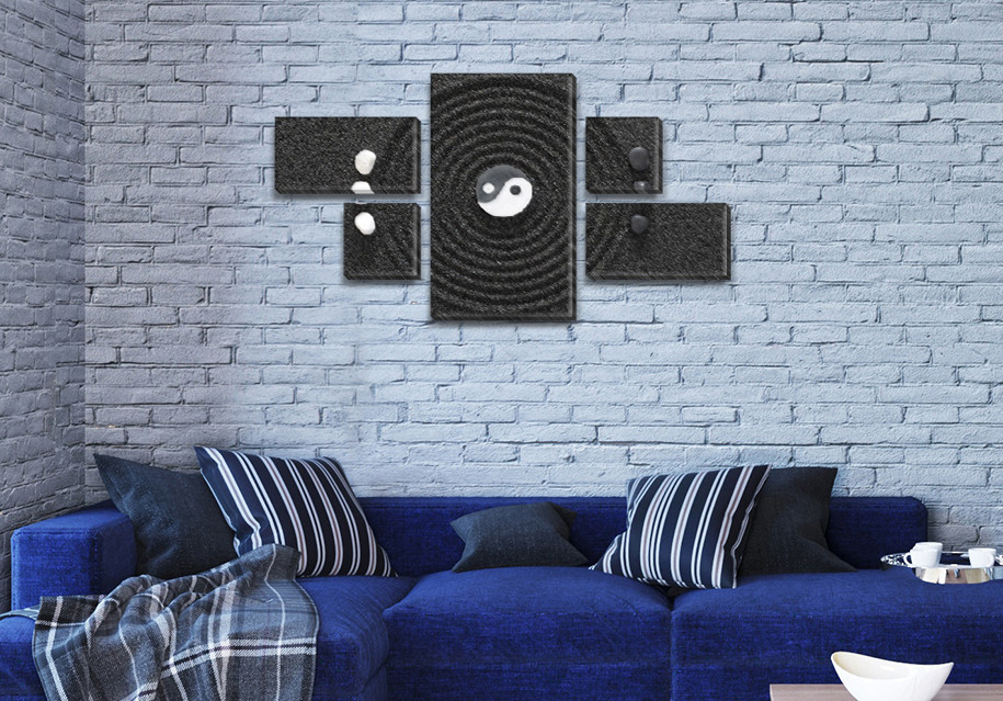 Модульні картини для кухні, на ПВХ тканини, 80x140 см, (25x45-2/25х25-2/80x45), фото 1