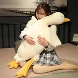 Гусак обіймуся 90см білий іграшка подушка м'яка плюшева велика іграшка антистрес | Гусак 90 см, фото 6