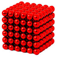 Магниты Неокуб 216 (диаметр шарика 3 мм ) - магнитный конструктор головоломка красный (100)
