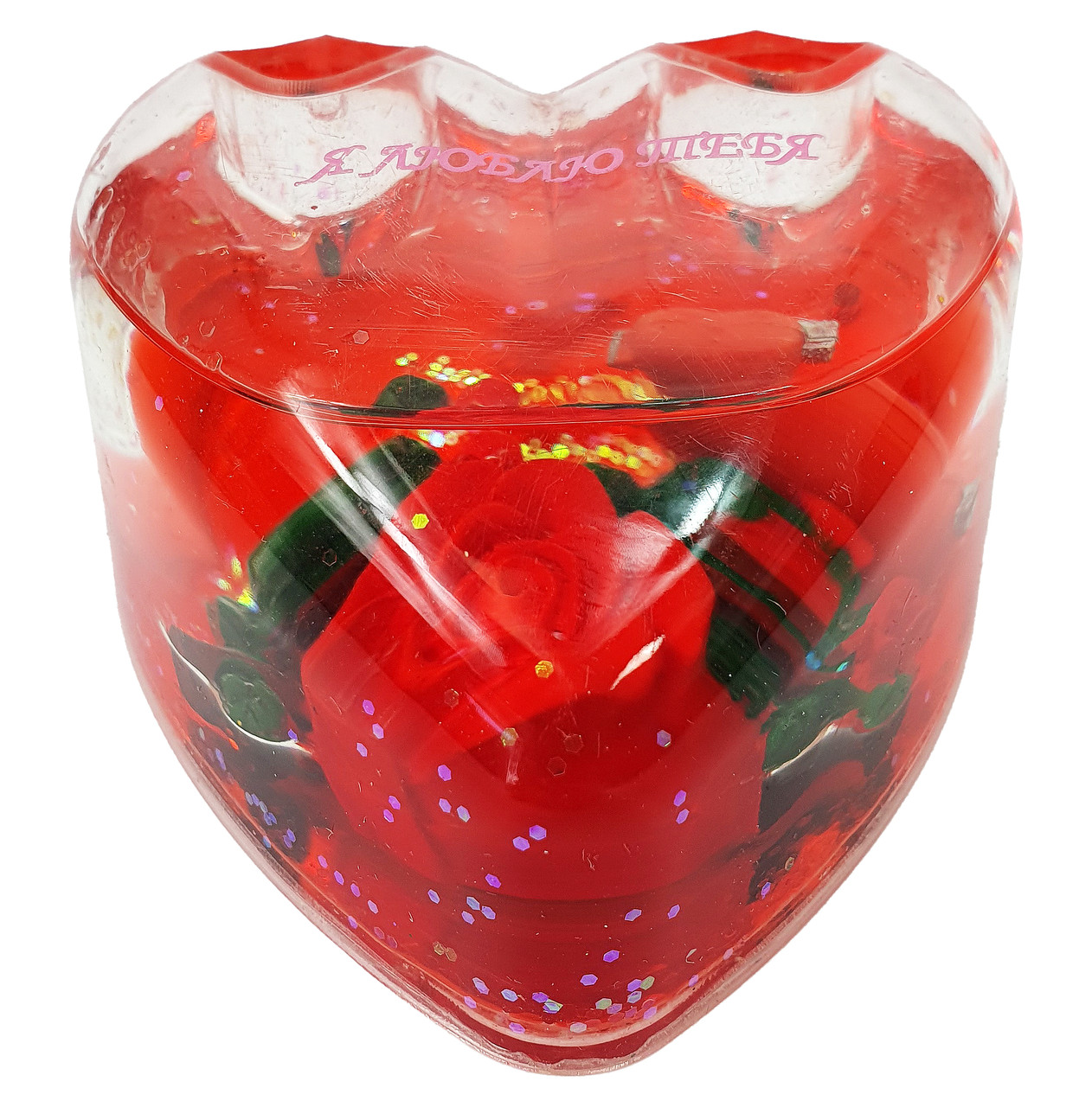 Подставка для ручки в форме Сердца Роза внутри на День святого Валентина - фото 1 - id-p2023272355