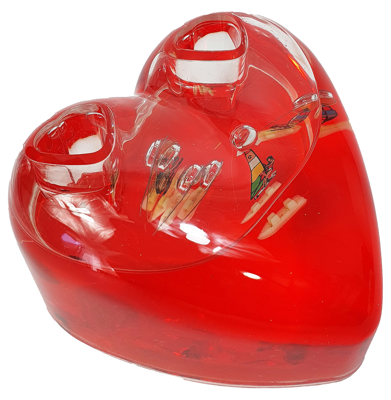 Подставка для ручки в форме Сердца Виндсёрфинг внутри красная на День святого Валентина - фото 1 - id-p2023272373